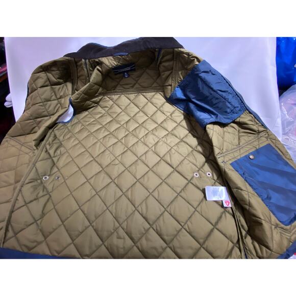 Lands’ End Quilted Puffer Vest – Men’s XL Blue Full Zip with Corduroy Collar - Picture 6 of 11
